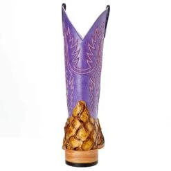 Horsepower Boots Mens Top Hand Antique Saddle Big Bass 13in Purple Wipeout Top Boots -Cinc Clothing Shop HP8008 4