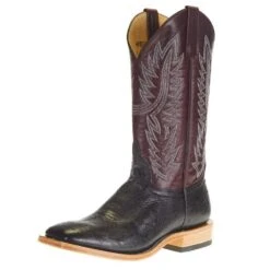 Horsepower Men's Horse Power Top Hand Black Smooth Ostrich 13in. Wine Top Cowboy Boot 11 Horsepower Men's Horse Power Top Hand Black Smooth Ostrich 13in. Wine Top Cowboy Boot -Cinc Clothing Shop HP8010 HORSEPOWER 1767