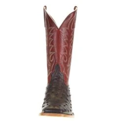 Horsepower Boots Men's Horsepower Top Hand Nicotine Lux Full Quill Ostrich 13in. Red Sinsation Top Boot -Cinc Clothing Shop HP8016 1
