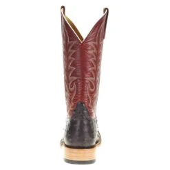 Horsepower Boots Men's Horsepower Top Hand Nicotine Lux Full Quill Ostrich 13in. Red Sinsation Top Boot -Cinc Clothing Shop HP8016 3
