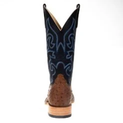 Horsepower Men's Oryx Full Quill Ostrich 13in. Black Top Square Toe Boots -Cinc Clothing Shop HP8017 3