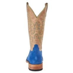 Horsepower Men's Top Hand Blue Suede 13in. Tan Top Cowboy Boot -Cinc Clothing Shop HP8044 3