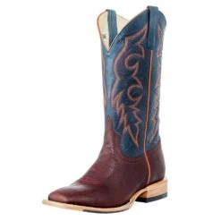 Horsepower Boots Men's Horsepower Top Hand Mahogany Antique Goat 13in. Navy Top Boot -Cinc Clothing Shop HP8045 1