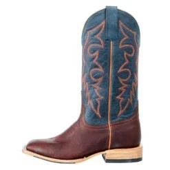 Horsepower Boots Men's Horsepower Top Hand Mahogany Antique Goat 13in. Navy Top Boot -Cinc Clothing Shop HP8045 3