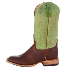 Horsepower Men's Men's Top Hand Antique Saddle Smooth Ostrich 13in. Green Top Square Toe Boot -Cinc Clothing Shop HP8046 2
