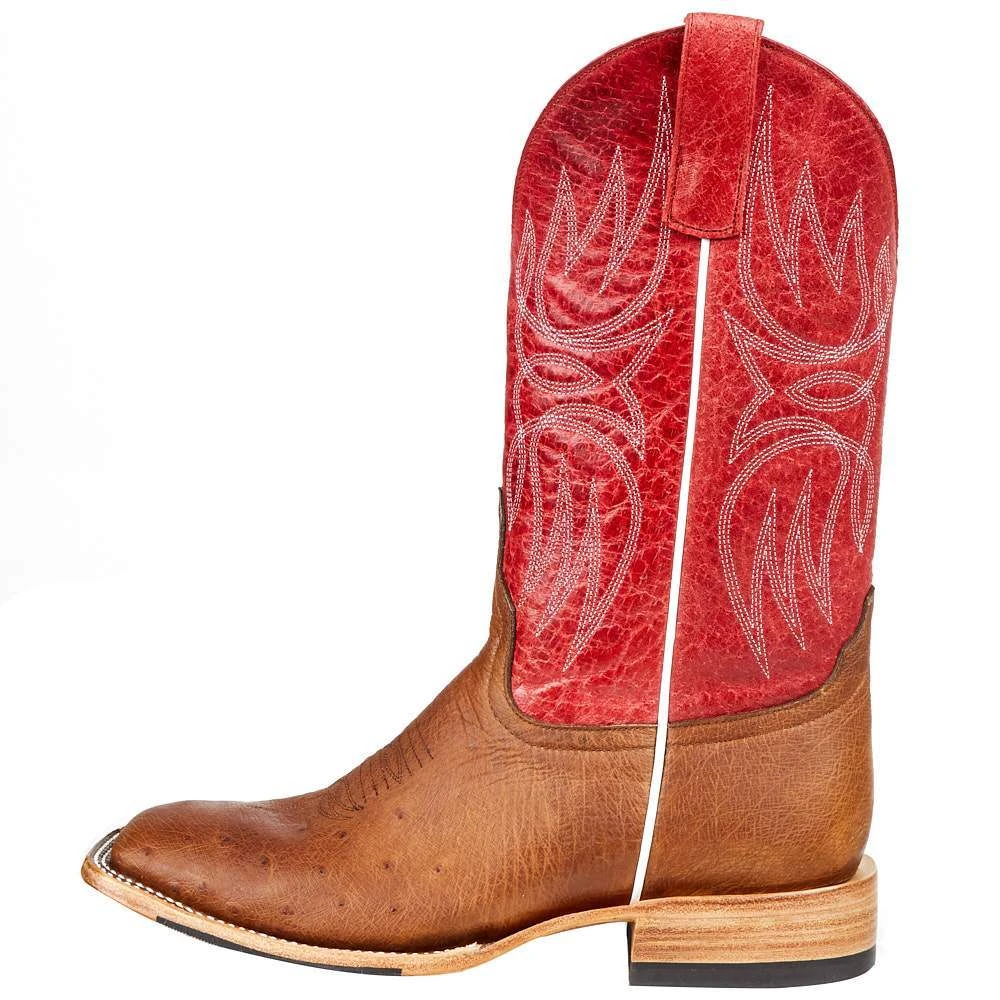Horsepower Men's Horse Power Top Hand Kango Tobac Smooth Ostrich 13in. Red Top Boot 5 Horsepower Men's Horse Power Top Hand Kango Tobac Smooth Ostrich 13in. Red Top Boot - Image 3