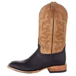 Horsepower Mens TH HP Black Smooth Ostrich 11' Tan Top Boot -Cinc Clothing Shop HP8048 2