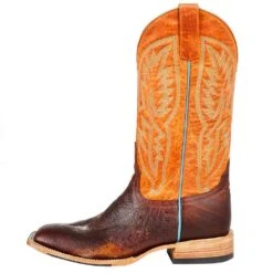 Horsepower Men's Horse Power Top Hand Sienna Smooth Ostrich 13in. Orange Top Boot -Cinc Clothing Shop HP8049 3