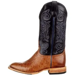 Horsepower Men's Horsepower Top Hand Rum Brown Glazed Smooth Ostrich 13' Blue Top Boot 9 Horsepower Men's Horsepower Top Hand Rum Brown Glazed Smooth Ostrich 13' Blue Top Boot -Cinc Clothing Shop HP8050 3