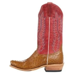 Horsepower Boots Men's TH Antique Saddle Full Quill Ostrich 13in. Red Sinsation Top Boot -Cinc Clothing Shop HP9506 3