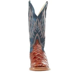 Horsepower Boots Kid's Cognac Filet Of Fish Seas Turquoise Top Cowboy Boots -Cinc Clothing Shop HPK1823 21