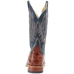 Horsepower Boots Kid's Cognac Filet Of Fish Seas Turquoise Top Cowboy Boots -Cinc Clothing Shop HPK1823 41
