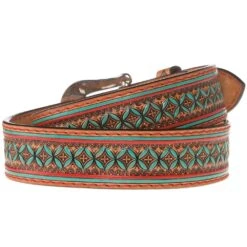 Western Fashion Mens Brown Belt With Turquoise Design -Cinc Clothing Shop IB1061 1