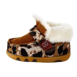 Twisted X Infant Leopard Print Sherpa Lined Driving Moc -Cinc Clothing Shop ICA0025 3
