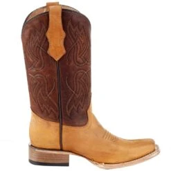 Circle G Kids Honey And Brown Cowgirl Boot -Cinc Clothing Shop J7105 5