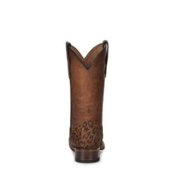 Circle G Kids Tan Leopard Foot Brown Shaft Cowgirl Boot -Cinc Clothing Shop J7108 4