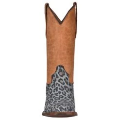 Circle G Kids Turquoise Leopard Foot Honey Shaft Cowgirl Boot -Cinc Clothing Shop J7109 3