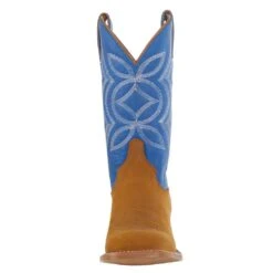 Justin Boots Women's Hayes Tan 11` Blue Square Toe Boot -Cinc Clothing Shop JP2601 2