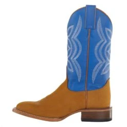 Justin Boots Women's Hayes Tan 11` Blue Square Toe Boot -Cinc Clothing Shop JP2601 3