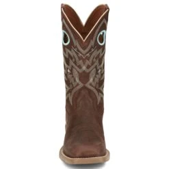 Justin Boots Women's Stampede Liberty Spicy Brown 11 In Top Square Toe Cowgirl Boot -Cinc Clothing Shop JST 008 SE2801