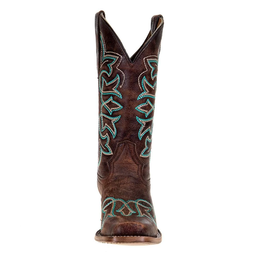 Circle G Women`s Brown W/Turq Stitching 11in Top Boot Western Boot 4 Circle G Women`s Brown W/Turq Stitching 11in Top Boot Western Boot - Image 2