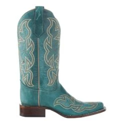 Circle G Women`s Turquoise Embroidered 12in. Boot -Cinc Clothing Shop L5880 5