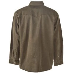 Cowboy Legend Men's Washed Olive Long Sleeve Snap Shirt -Cinc Clothing Shop M 1579 3
