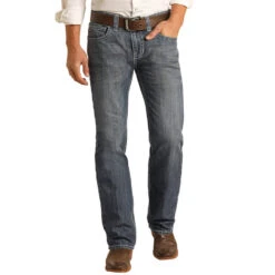 Rock N Roll Cowboy Men's And Denim Pistol Straight Jean -Cinc Clothing Shop M1P1763 1