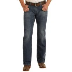 Rock N Roll Cowboy Men's Vintage 46 Pistol Straight Jean -Cinc Clothing Shop M1P1798 1