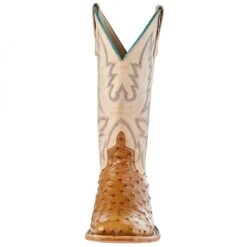 Macie Bean Women's Top Hand Antique Saddle Full Quill Ostrich Cowgirl Boot -Cinc Clothing Shop M2005 2