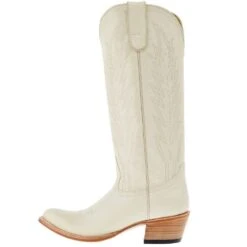 Macie Bean Women's Spacey Gracey Cream 15in. Almond Toe Boot -Cinc Clothing Shop M5224 03