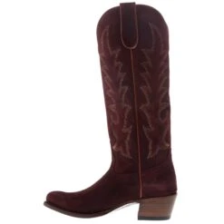 Macie Bean Women's 15in. Top Red Cabernet Cowgirl Boot -Cinc Clothing Shop M5228 03