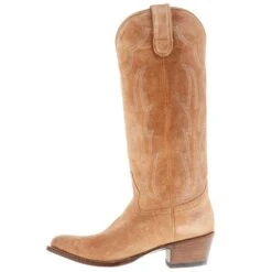 Macie Bean Women's Mind Your Own Biscuits Tobacco Suede Cowgirl Boot -Cinc Clothing Shop M5229 03