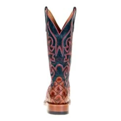 Macie Bean Boots Women`s Cognac Filet Of Fish 13` Navy Explosion Top -Cinc Clothing Shop M9156 3
