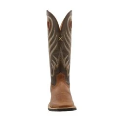 Twisted X Men's Buckaroo Buff Tan Vamp And Burnt Olive Shaft Cowboy Boot -Cinc Clothing Shop MBK0035 04