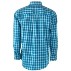 Wrangler Men's George Strait Blue Plaid Long Sleeve Shirt 11 Wrangler Men's George Strait Blue Plaid Long Sleeve Shirt -Cinc Clothing Shop MGSQ941 4