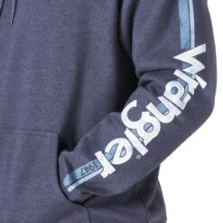 Wrangler Men's Navy Arm Logo Hooded Sweatshirt -Cinc Clothing Shop MH4321N 3