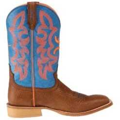 Twisted X Men's Hooey By Cognac Bullhide 12in. Neon Blue Top Cowboy Boots -Cinc Clothing Shop MHY0004 4