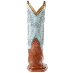 Justin Boots Men's NRS Exclusive Vintage Cognac Smooth Ostrich Cowboy Boot -Cinc Clothing Shop MJ2500 2