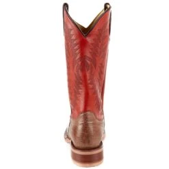 Justin Boots Men`s Vintage Mink Smooth Ostrich 13` Red Top Boot -Cinc Clothing Shop MJ2501 4
