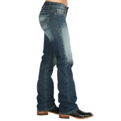 CinchWomens Ada Mid Rise Relaxed Med Wash Bootcut Jean -Cinc Clothing Shop MJ80252071 2