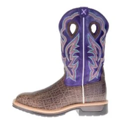 Twisted X Men's Brown Elephant Print 12in. Purple Alloy Toe Work Boots -Cinc Clothing Shop MLCA006 2