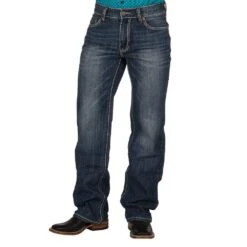 Rock N Roll Cowboy Mens N Double Barrel Relaxed Fit Straight Leg Jeans -Cinc Clothing Shop MOS8553 1