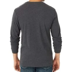 Wrangler Men's Yellow Logo Graphic Long Sleeve T-Shirt -Cinc Clothing Shop MQ6200X 3