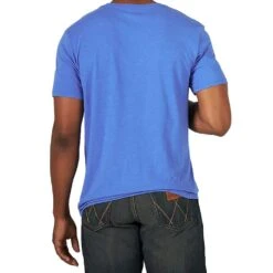 Wrangler Men's Est. 1947 Royal Blue T-Shirt -Cinc Clothing Shop MQ6214B 3