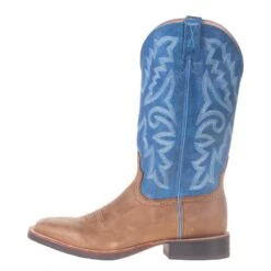 Twisted X Men's Ruff Stock Tan 14in. Sky Blue Top Cowboy Boot -Cinc Clothing Shop MRS0062 2