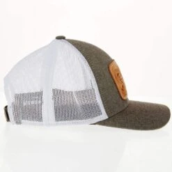 Mcintire Saddlery Heather Brown Cap With Tool And Leopard Leather Patch -Cinc Clothing Shop MS CAP09 LEOPARD 05