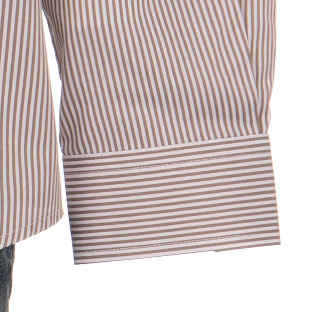 Cinch Long Sleeve Khaki Classic Fit Striped Button Down 5 Cinch Long Sleeve Khaki Classic Fit Striped Button Down - Image 3