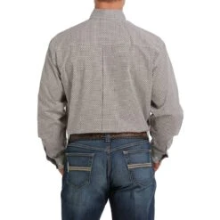 Cinch Men's Rust And White Print Shirt -Cinc Clothing Shop MTW1105288 1