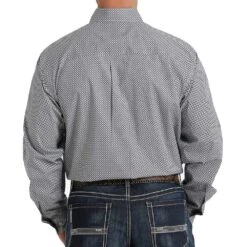 Cinch Men's Gray Print Buttondown With Stretch -Cinc Clothing Shop MTW1105318 3